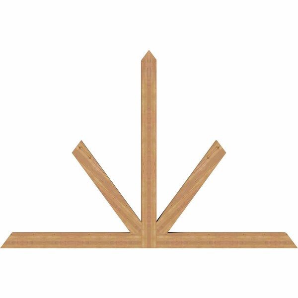 Ekena Millwork Saratoga Timber Gable Bracket, Western Red Cedar, 108"W x 72"H x 5 1/2"D x 5 1/2"F, 16/12 Pitch GBW108X72X0606SAR00SWR - main